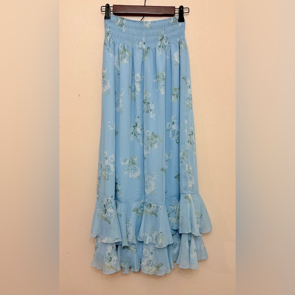 LOFT Floral Ruffle Smocked Maxi Skirt - Picture 6 of 6